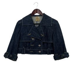 VINTAGE Jordache Jean Jacket Denim Blue SZ  LARGE