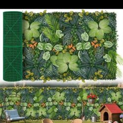 40"x20" Artificial Grass Wall, 6PCS Boxwood Panels, Greenery Backdrop Wall with UV-Anti, Fake Grass Panels for Indoor Party Wedding and Outdoor Garden