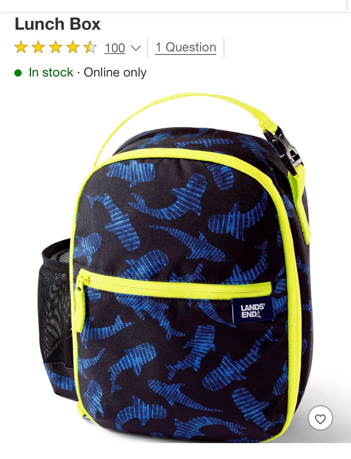 Lands End Insulated Lunch Box