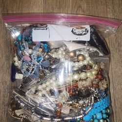 Lot Gallon Size Bag Of Jewlery