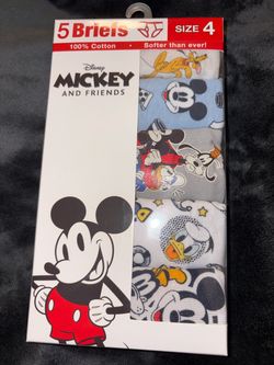 New Disney Mickey Boys Briefs 5 Pack Size 4