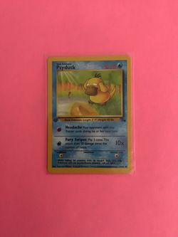 1st edition Psyduck 53/62 Pokemon Card from Fossil set