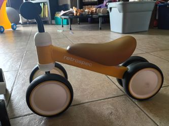 Retrospec Cricket Baby Balance Bike and Pithfor Wooden Baby Walker