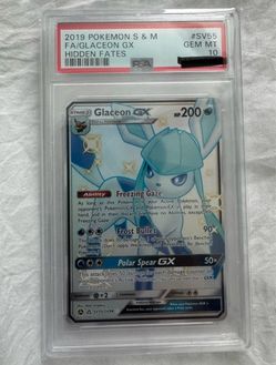 Glaceon GX Hidden Fates PSA 10 Gem Mint
