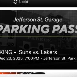 Suns vs Lakers Parking 12/23