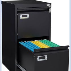 New in box 2 Drawer File Cabinet with Lock and Tag,Narrow Two Drawer Filing Cabinet,Vertical Metal File Cabinets,Small Filing Cabinets for Home Office