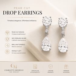 Women Moissanite Drop Earrings