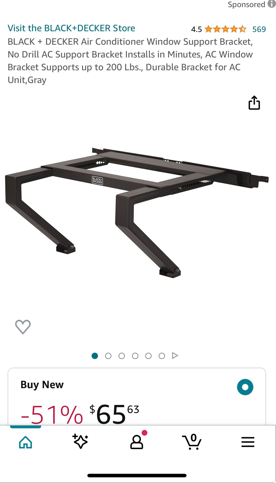 UNOPENED Black And Decker A/C Bracket