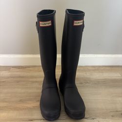 Navy Hunter Boots