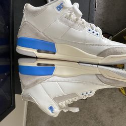 Jordan 3 Retro Blue And White Size 10 