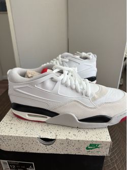 Air Jordan 4 RM White Red Black Mens Size 12