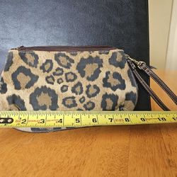 Leopard Print Wristlet 