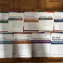 9 Therapy Books Treatment, Diagnose And Progress Notes.    Study Guides, Educational, 