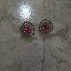 Diamond Heart Earings