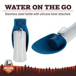Arcadia Trail 2-in-1 Travel Dog Water Bottle
