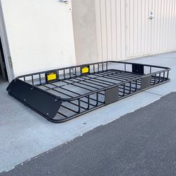 (New in box) $145 Universal Roof Rack 64x39 Inch Car Top Cargo Basket Carrier Extension Luggage Holder 150lbs Max