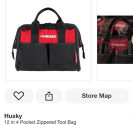 Husky 12 in 4 Pocket Zippered Tool Bag