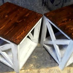 End tables and hall table