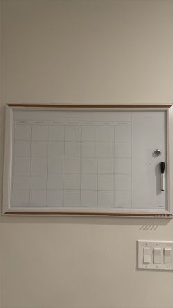2ft wide Dry Erase Monthly Calendar Board