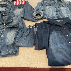 Jean Jackets For Girls,size S,m,L,10/12,girl Pants Size10,12 Man Pants Size 33x30,33x34 $10 each