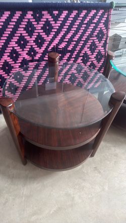 Round side table