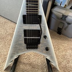 Used Jackson Cory Beaulieu King V KV6Q White Solid Body Electric Guitar