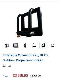 Inflatable movie screen commercial