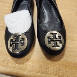 Tory Burch Black Flats