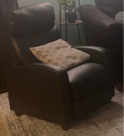 Small black recliner