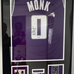 Malik Monk Sacramento kings Autographed Jersey