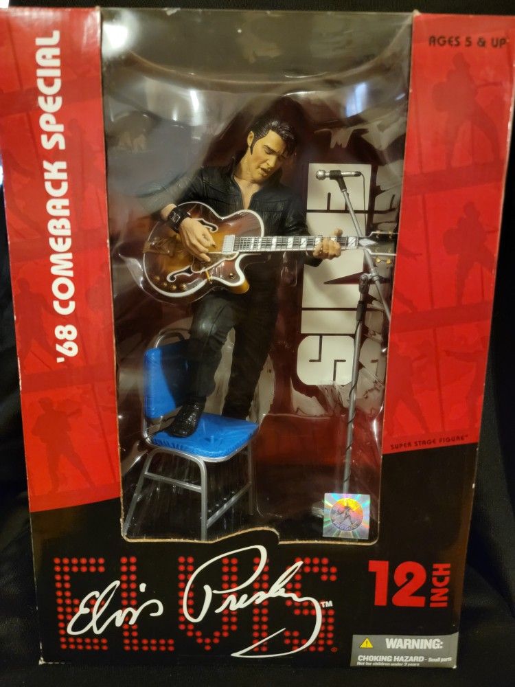 Elvis Presley 12 Inch 1968 Comeback Box Figure McFarlane Toys Amricons .