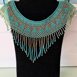 Mexican Seed Beads Collar Necklace 