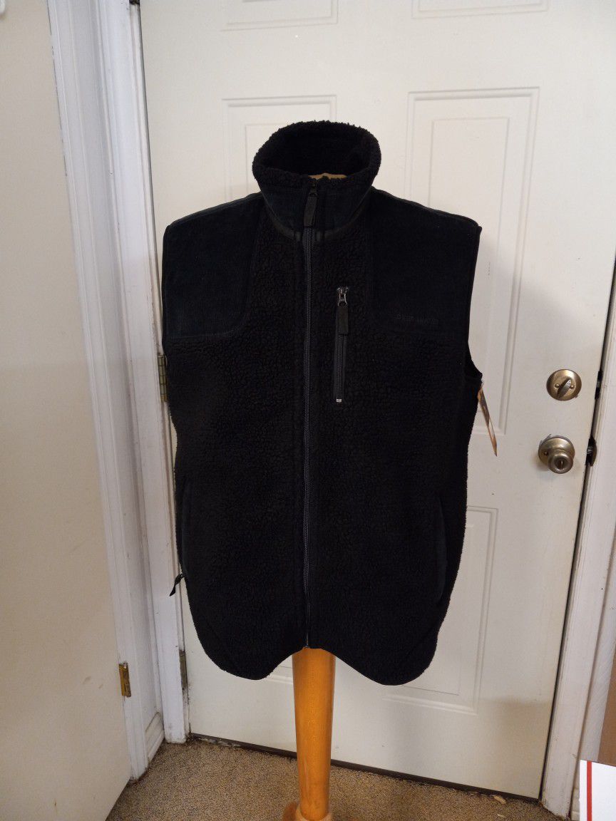 Over Under Kings Canyon Vest L  Concealed Carry Pocket Zip Made In USA Black NWT