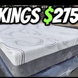 King Size Organic Cotton Hybrid Cool Memory Foam Mattress 