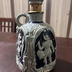 Japan Accent Vintage music box porcelain blue