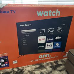 75” Onn Roku TV - Read Description 