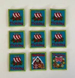 9 Girl Scout Patches 3 Holiday Styles