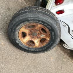 Goodyear Tire Mounted On 16 Inch 6 Lug Rim