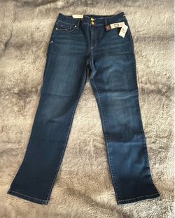 Anne Klein High-Rise Slim Straight Jeans Size 14P New with Tags