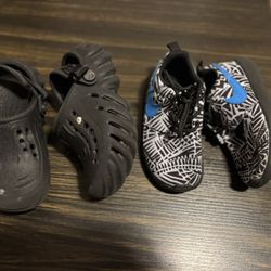 Toddler Boy  Crocs And Nikes Size 9C 