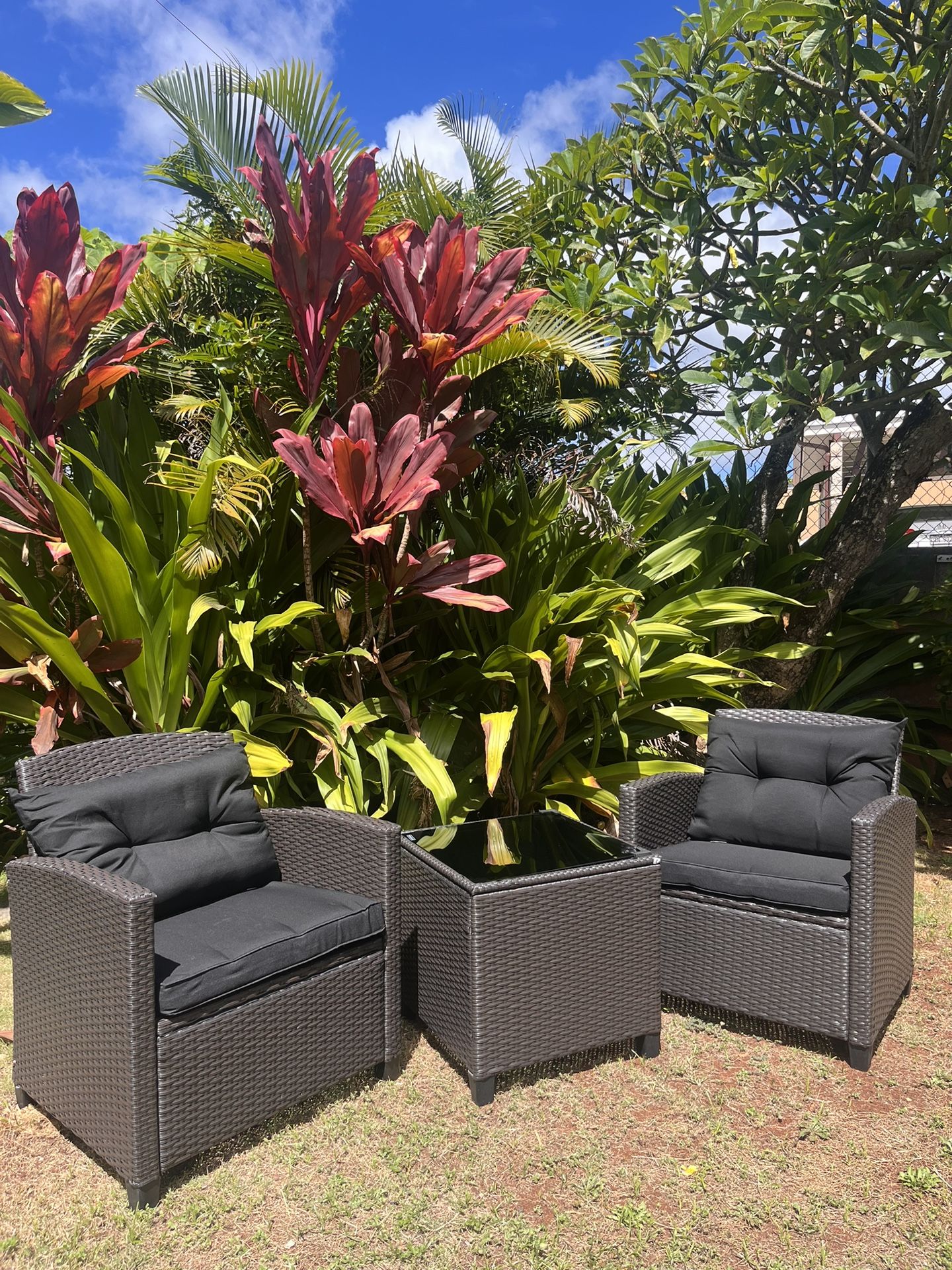 Outdoor Patio Furniture Set - Black