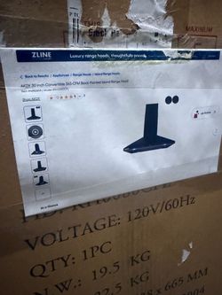 30” island hood vent