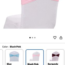 Blush Pink | Spandex Chair Sashes Bows 