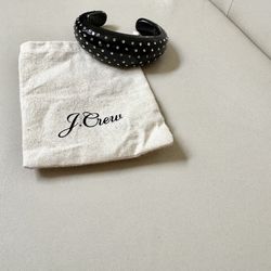 J .Crew  Eileen Black Rhinestone Cuff Bracelet 