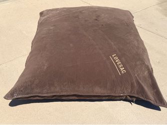 Large Brown LoveSac Bean Bag Chair 4’ x 5’ - 18” thick