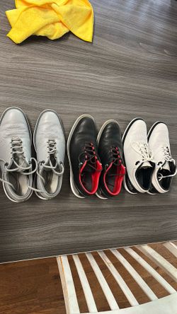 3 Pairs: Air Jordan 4 Golf Shoes - Size 10.5 (Lot Sale)