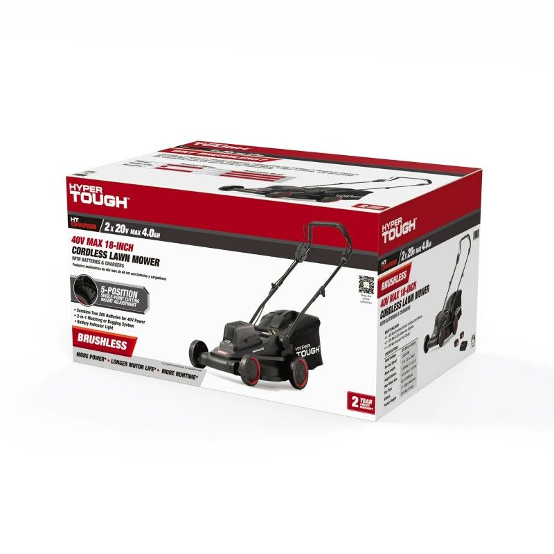 Hyper Tough HT14 401 002 90 40V 18 inch Brushless Push Mower Kit