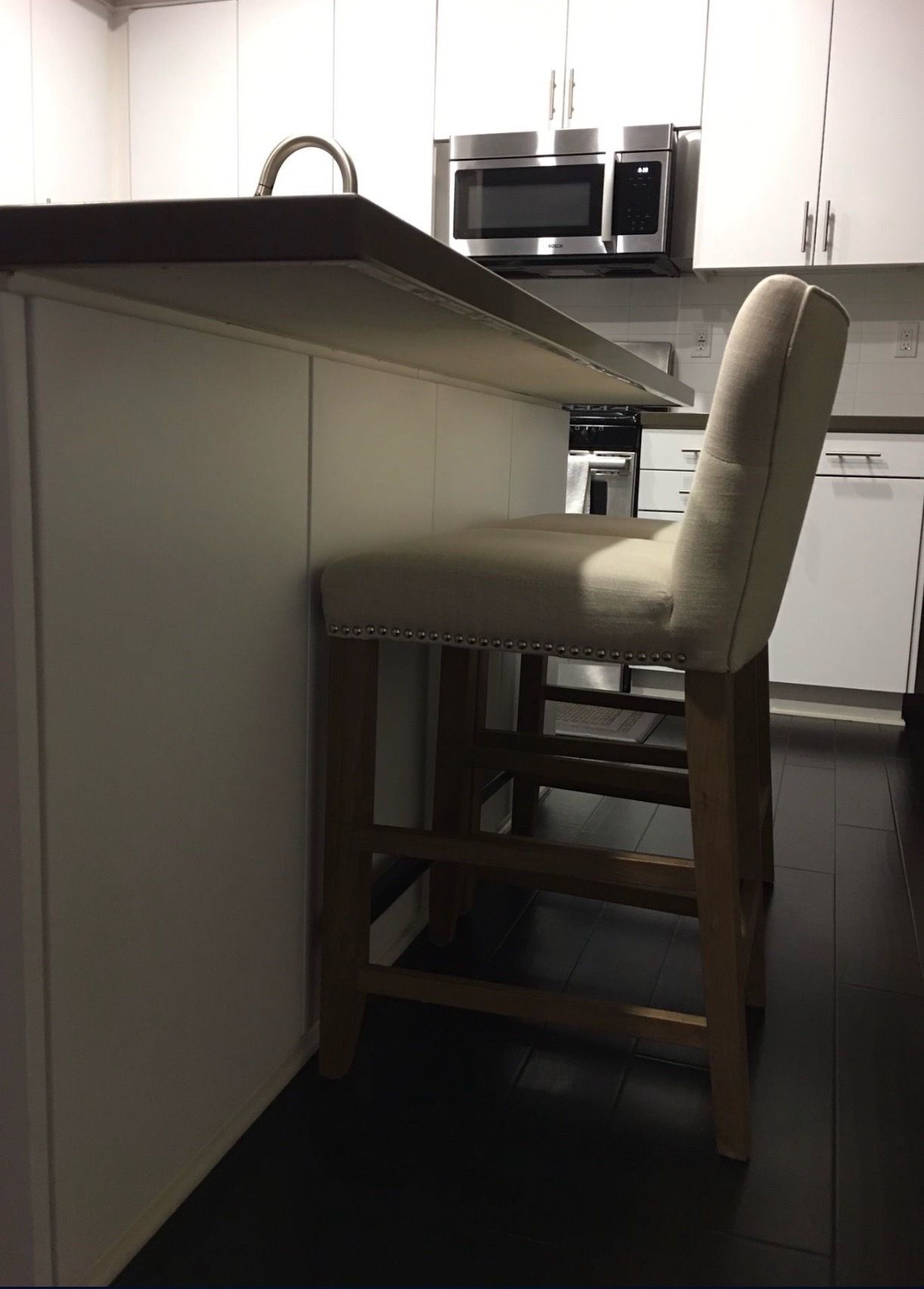 A pair of bar chairs