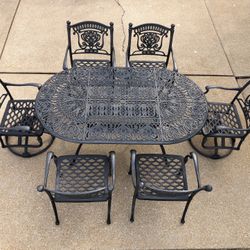 Hanamint Turin 6 Seat Outdoor Patio Furniture Dining Set