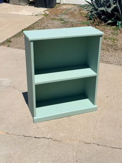 Mint Green Bookshelf + Matching Wall Hook Shelf Set | Cottagecore / Farmhouse Decor